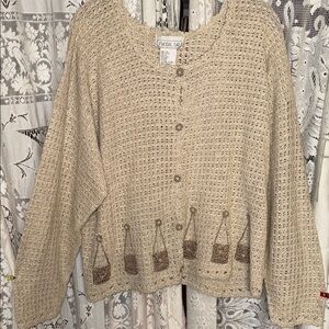 Vintage Mandal Bay crochet sweater xxl